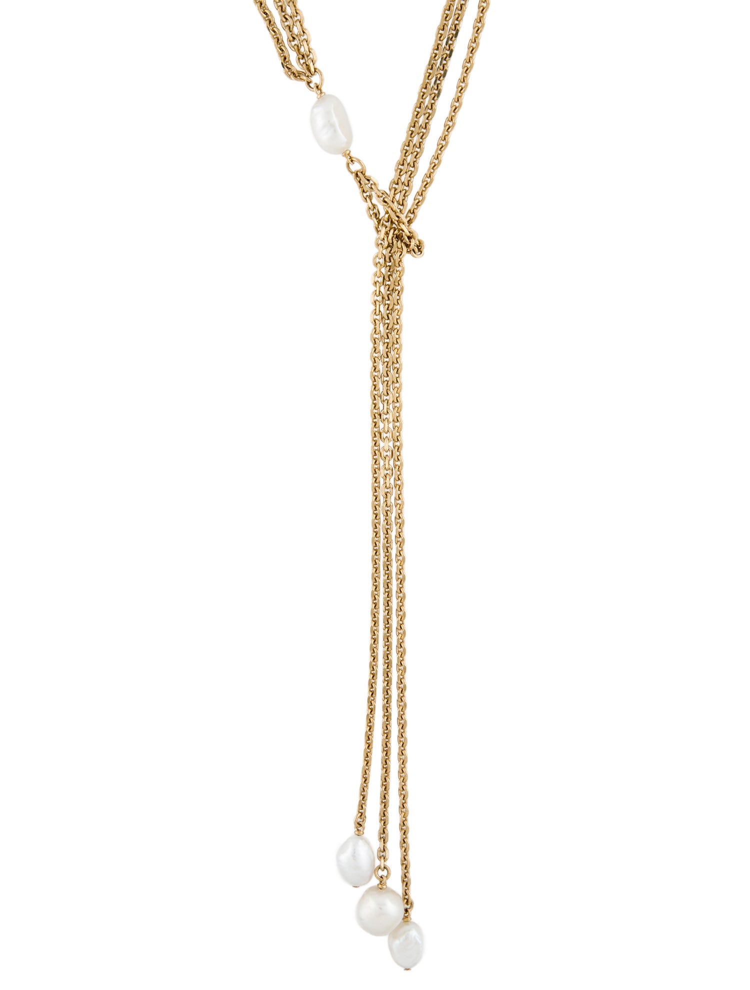 Golden Goose Pearl Chain Necklace