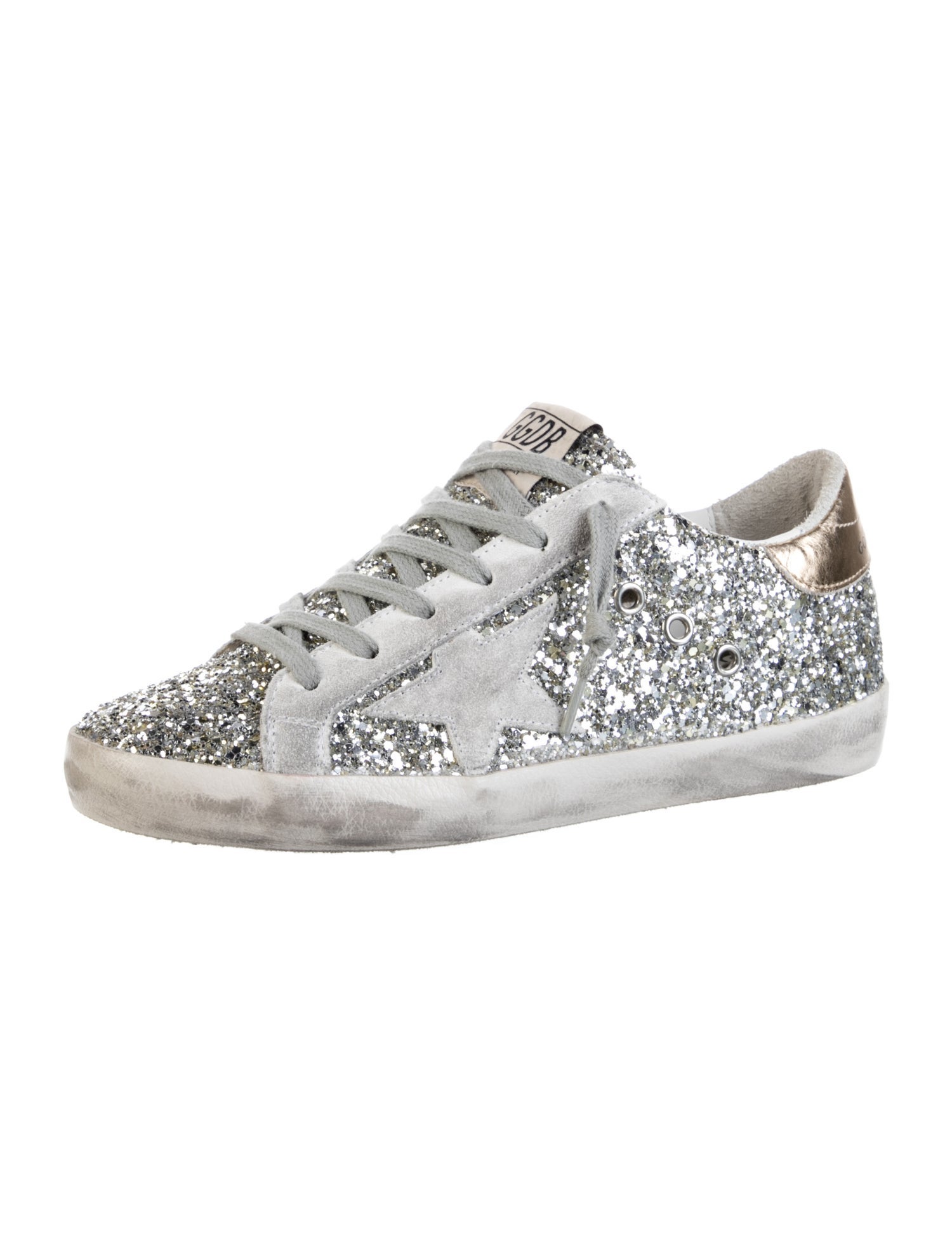 Golden Goose Glitter Colorblock Pattern Sneakers