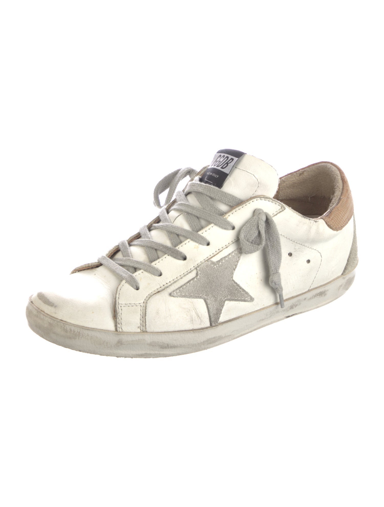 Golden Goose Leather Printed Sneakers