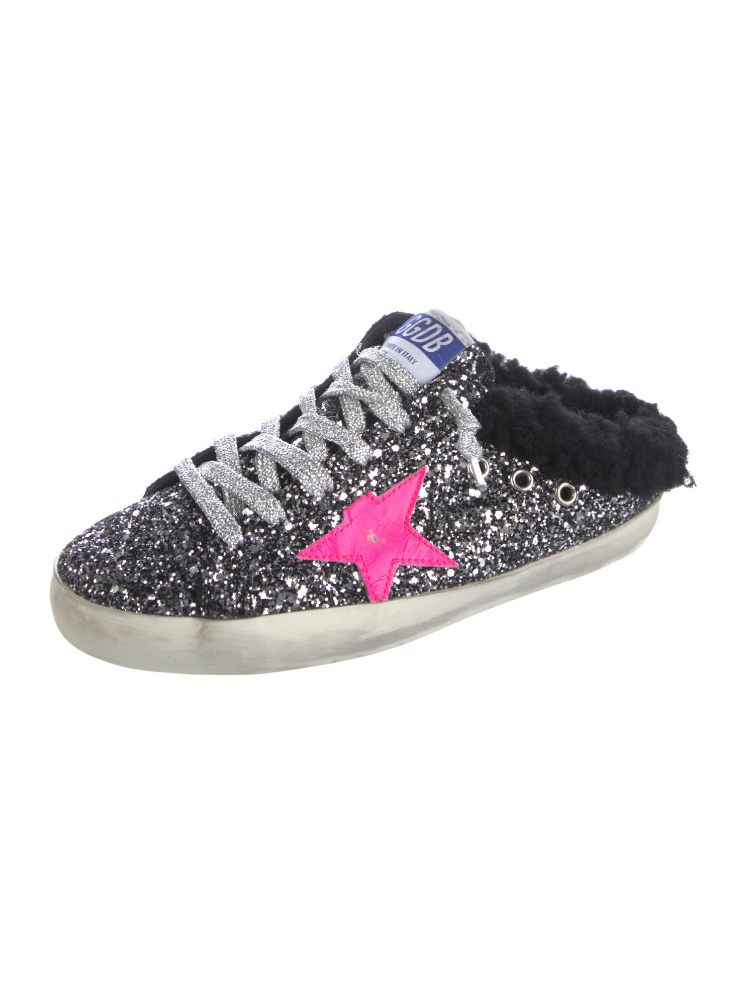 Golden Goose Glitter Graphic Print Sneakers