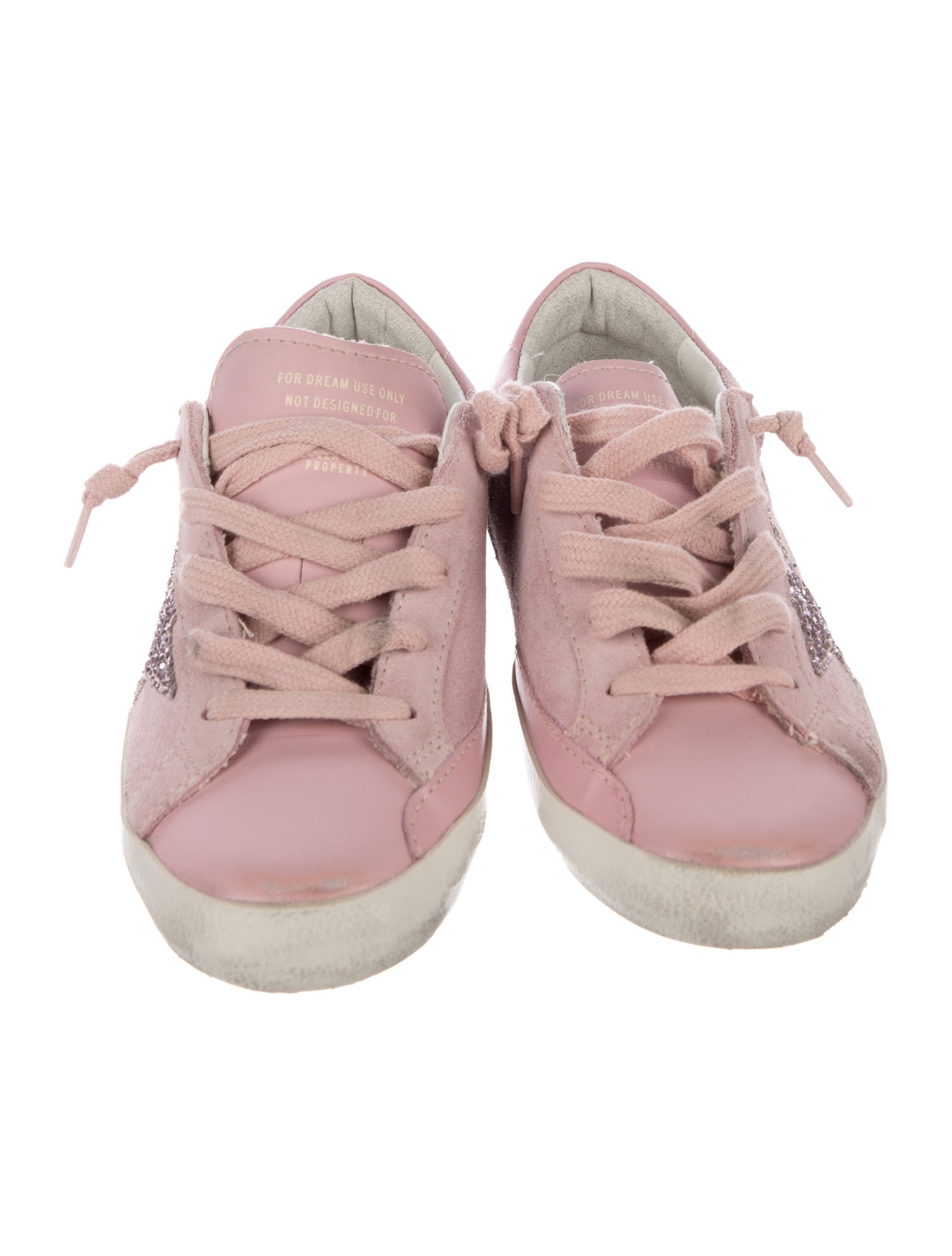 Golden Goose Kids Girls Pink Sparkly Sneakers