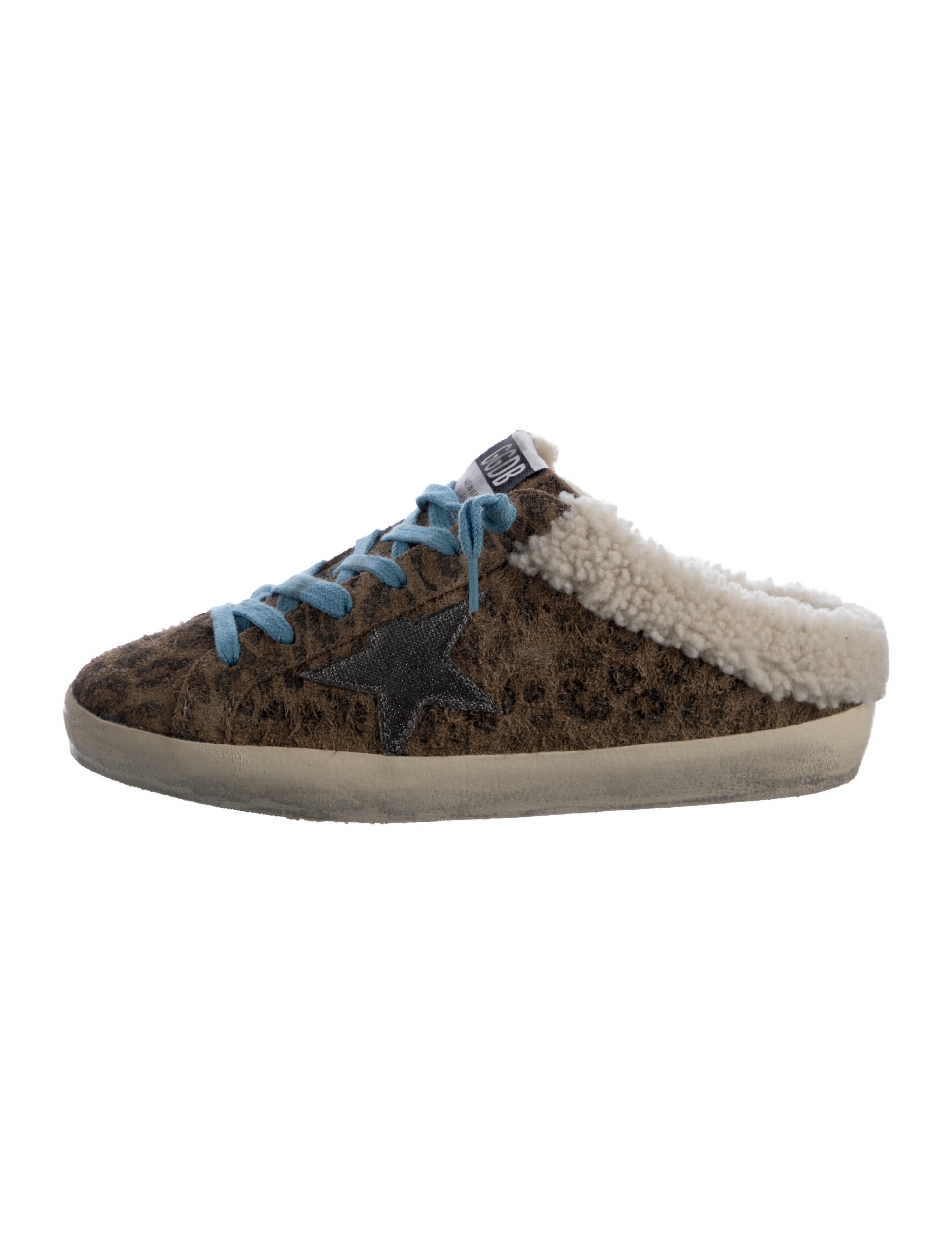 Golden Goose Suede Animal Print Sneakers