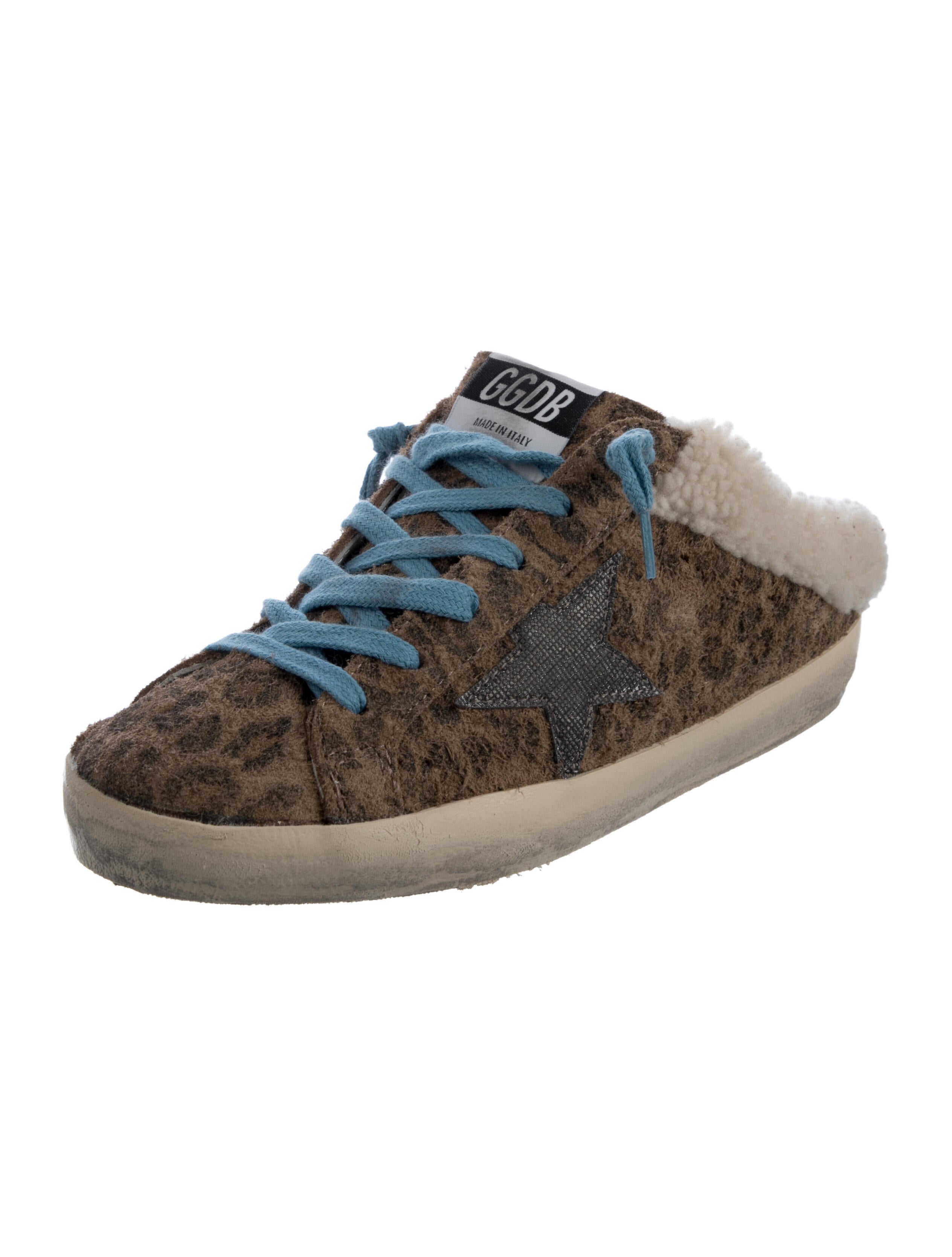 Golden Goose Suede Animal Print Sneakers