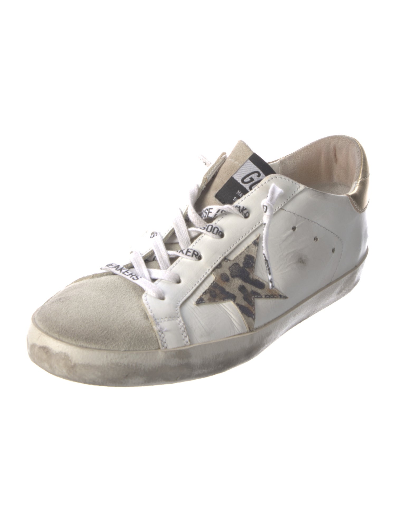 Golden Goose Leather Printed Sneakers