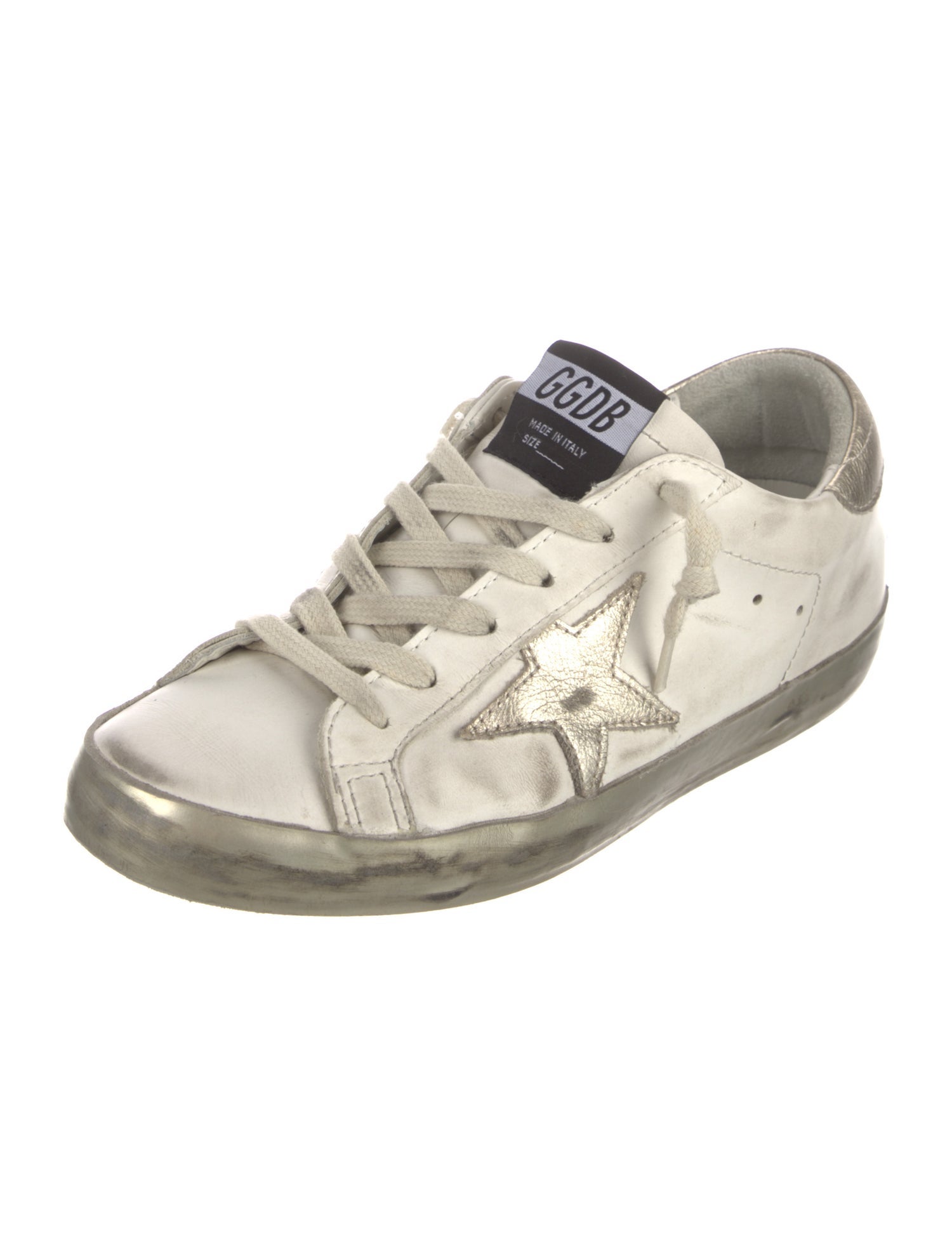 Golden Goose Leather Colorblock Pattern Sneakers
