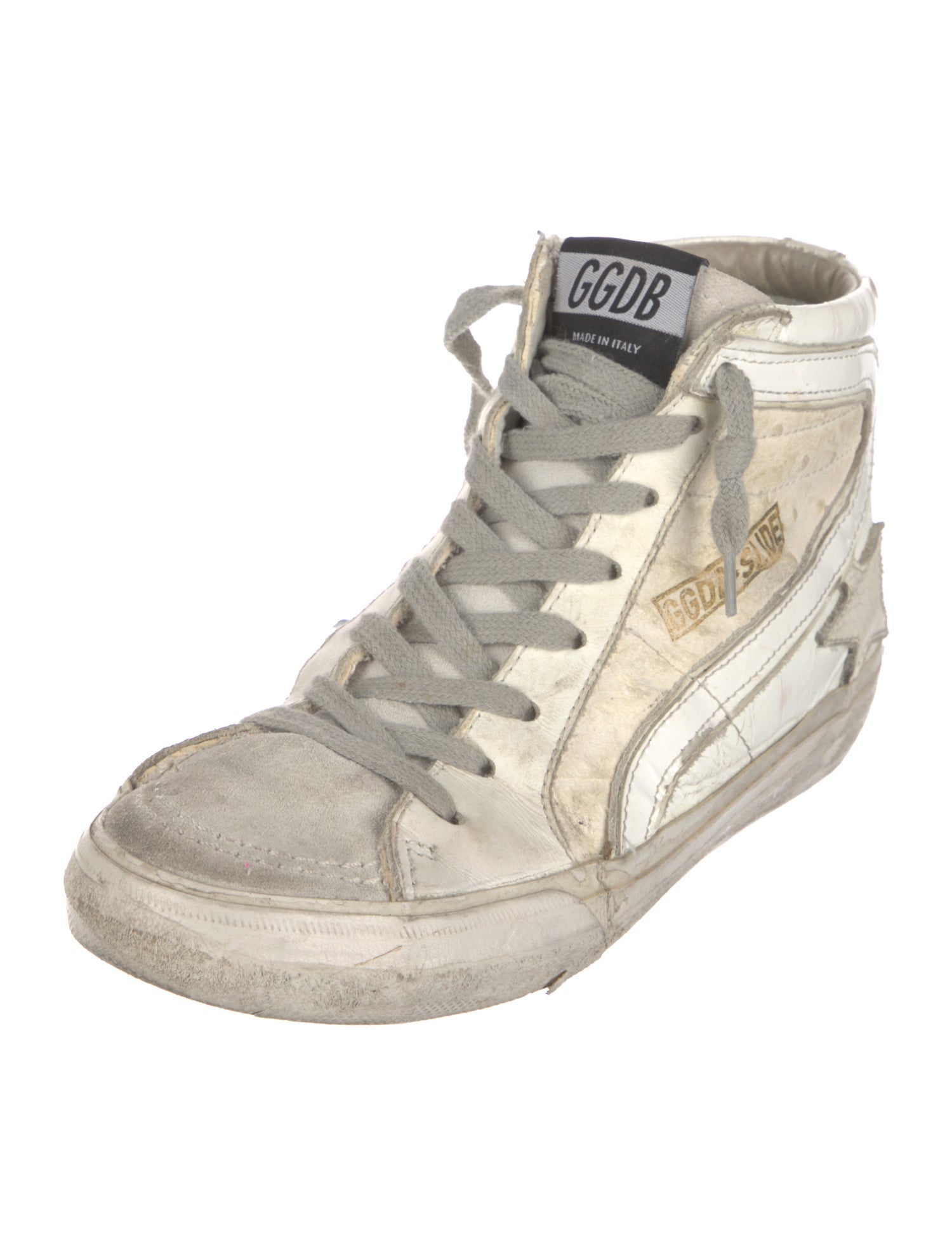 Golden Goose Leather Printed Sneakers