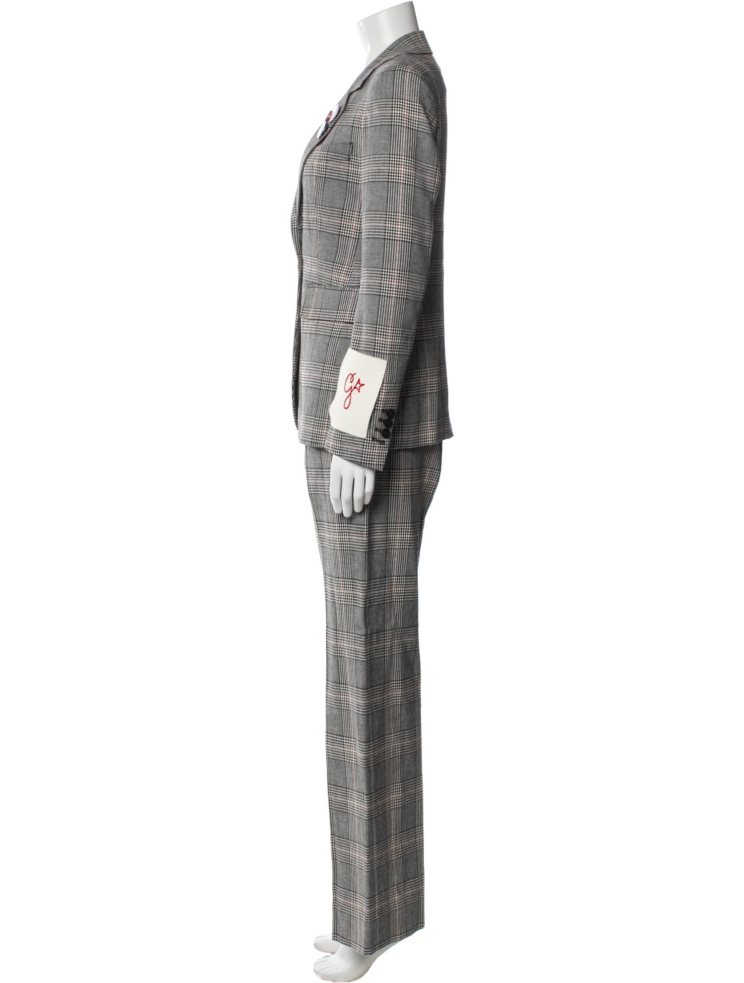 Golden Goose Virgin Wool Plaid Print Pantsuit w/ Tags