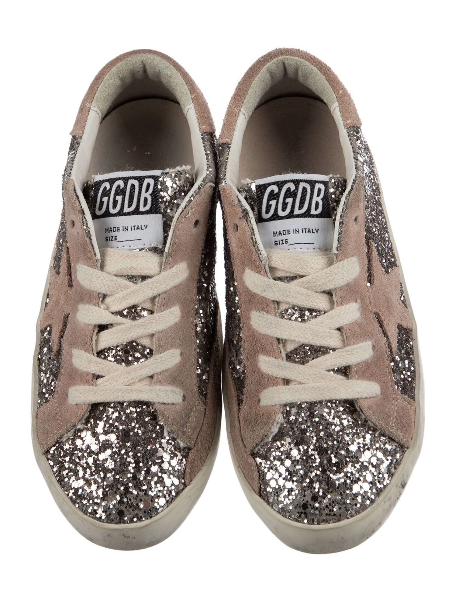 Golden Goose Kids Girls' Grey Sequin Sneakers