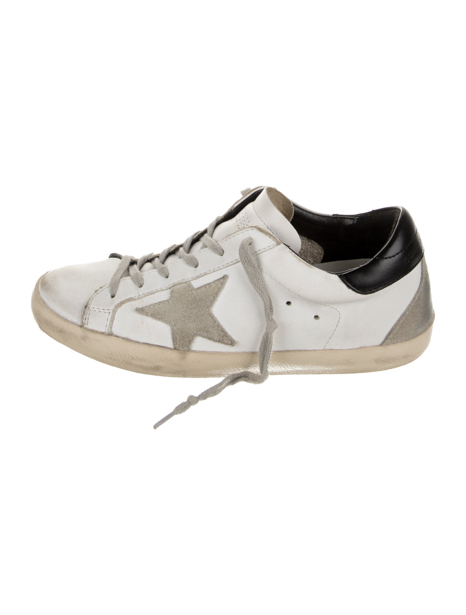 Golden Goose Leather Colorblock Pattern Sneakers
