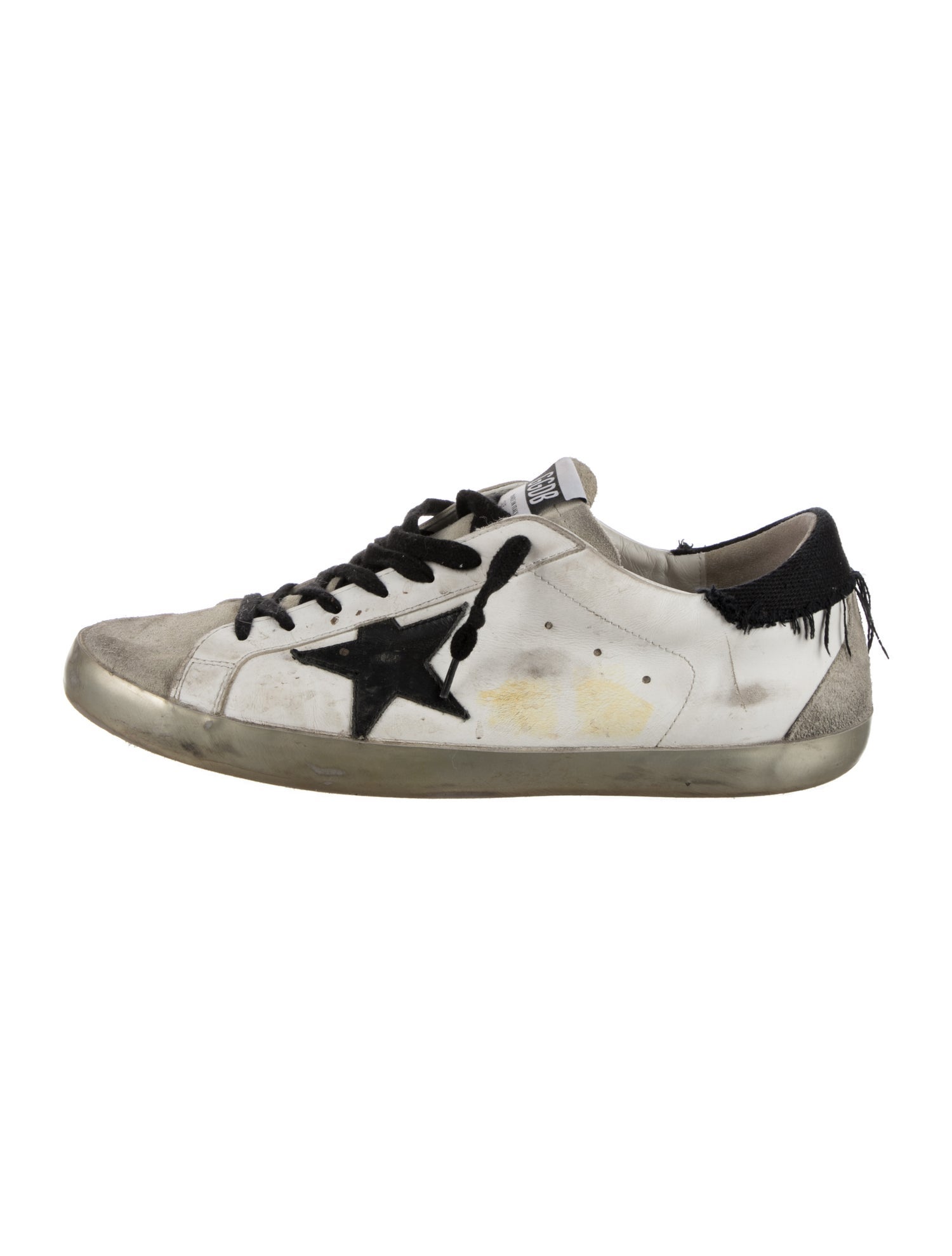 Golden Goose Leather Printed Sneakers
