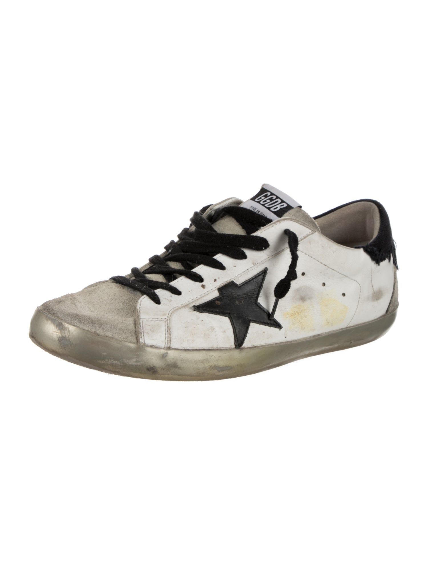 Golden Goose Leather Printed Sneakers
