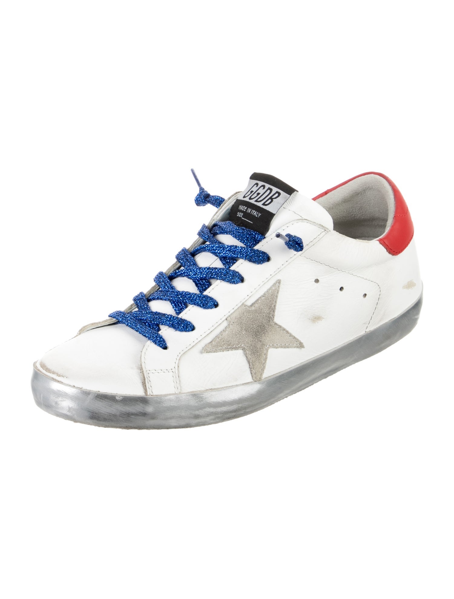 Golden Goose Leather Colorblock Pattern Sneakers