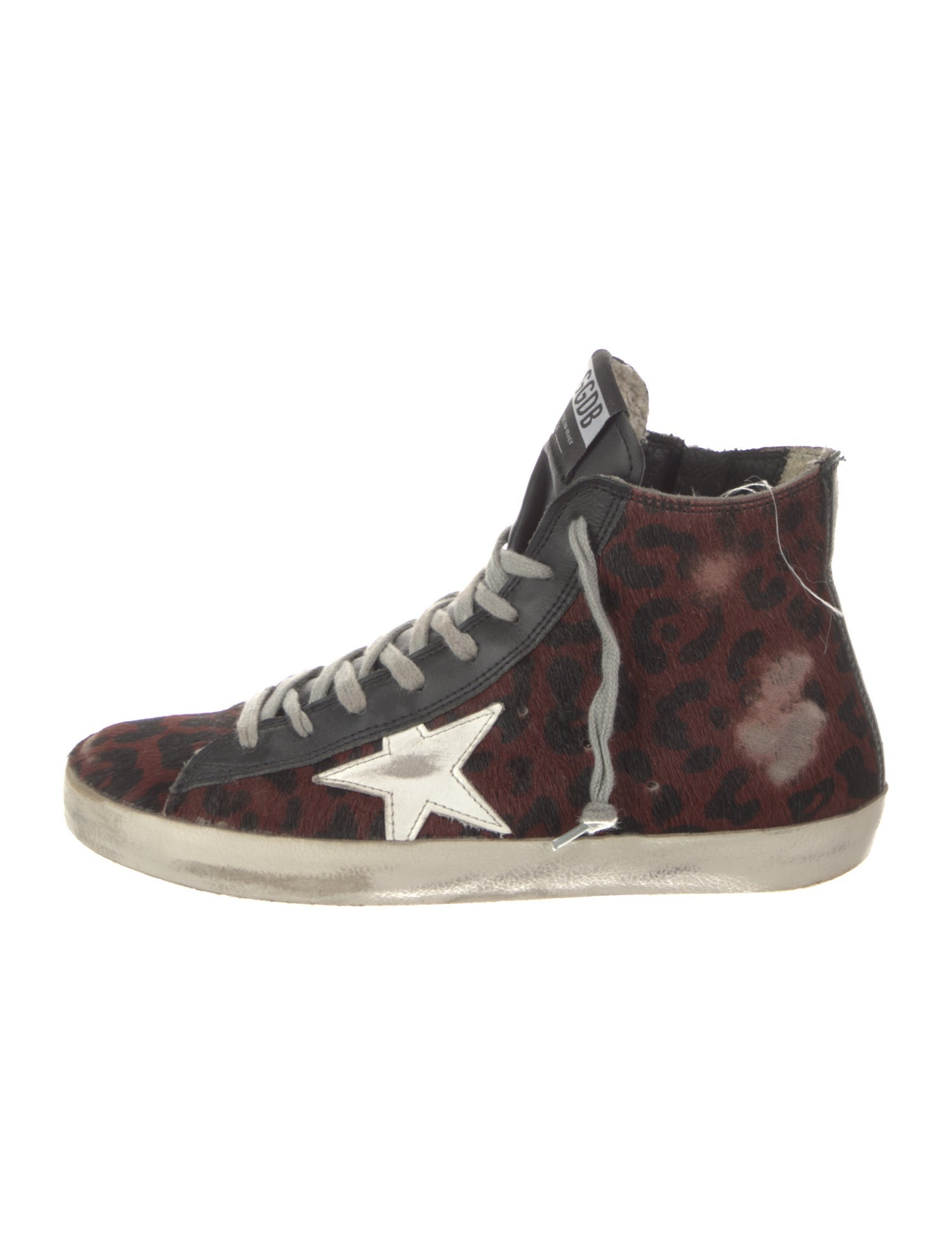 Golden Goose Ponyhair Animal Print Sneakers