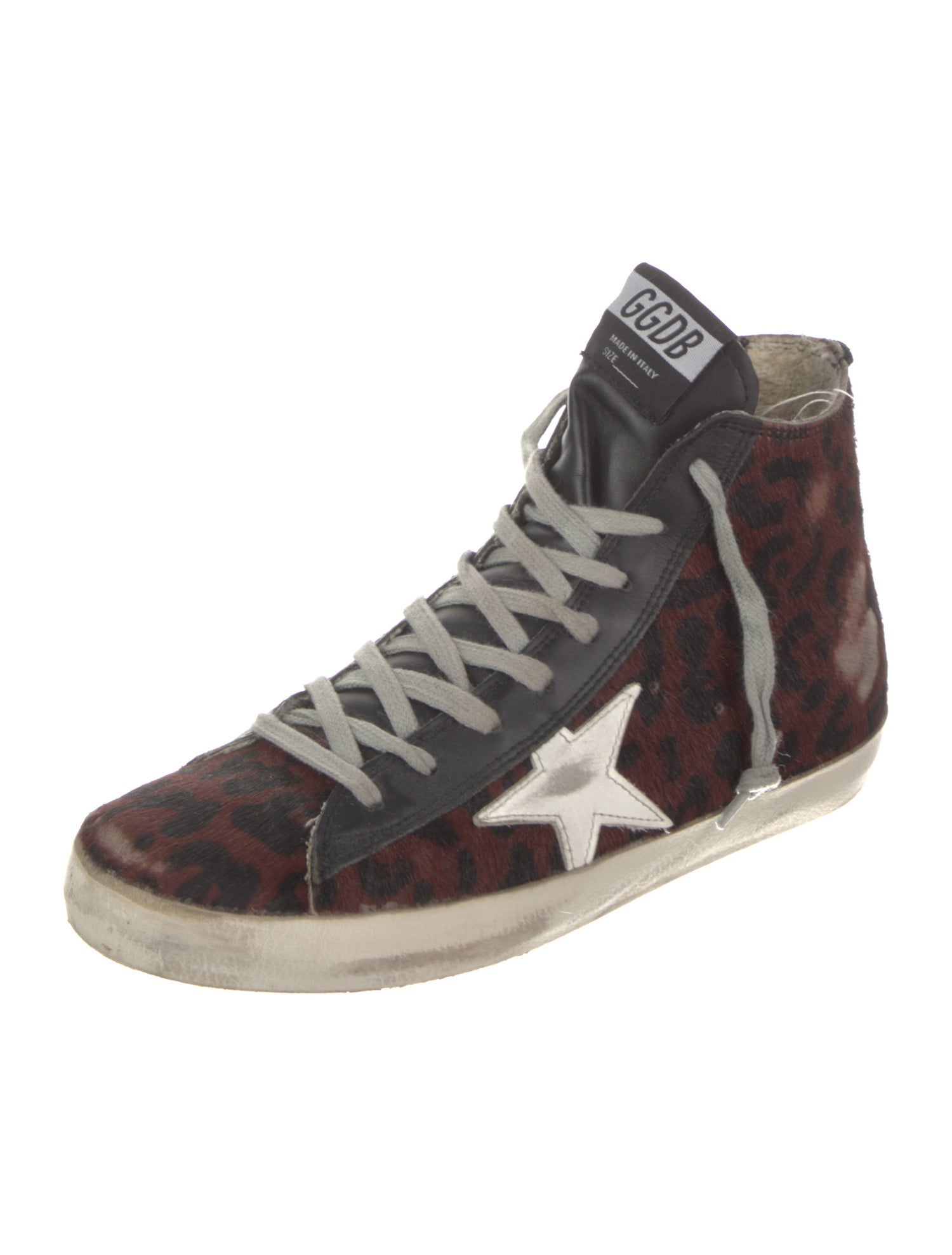 Golden Goose Ponyhair Animal Print Sneakers