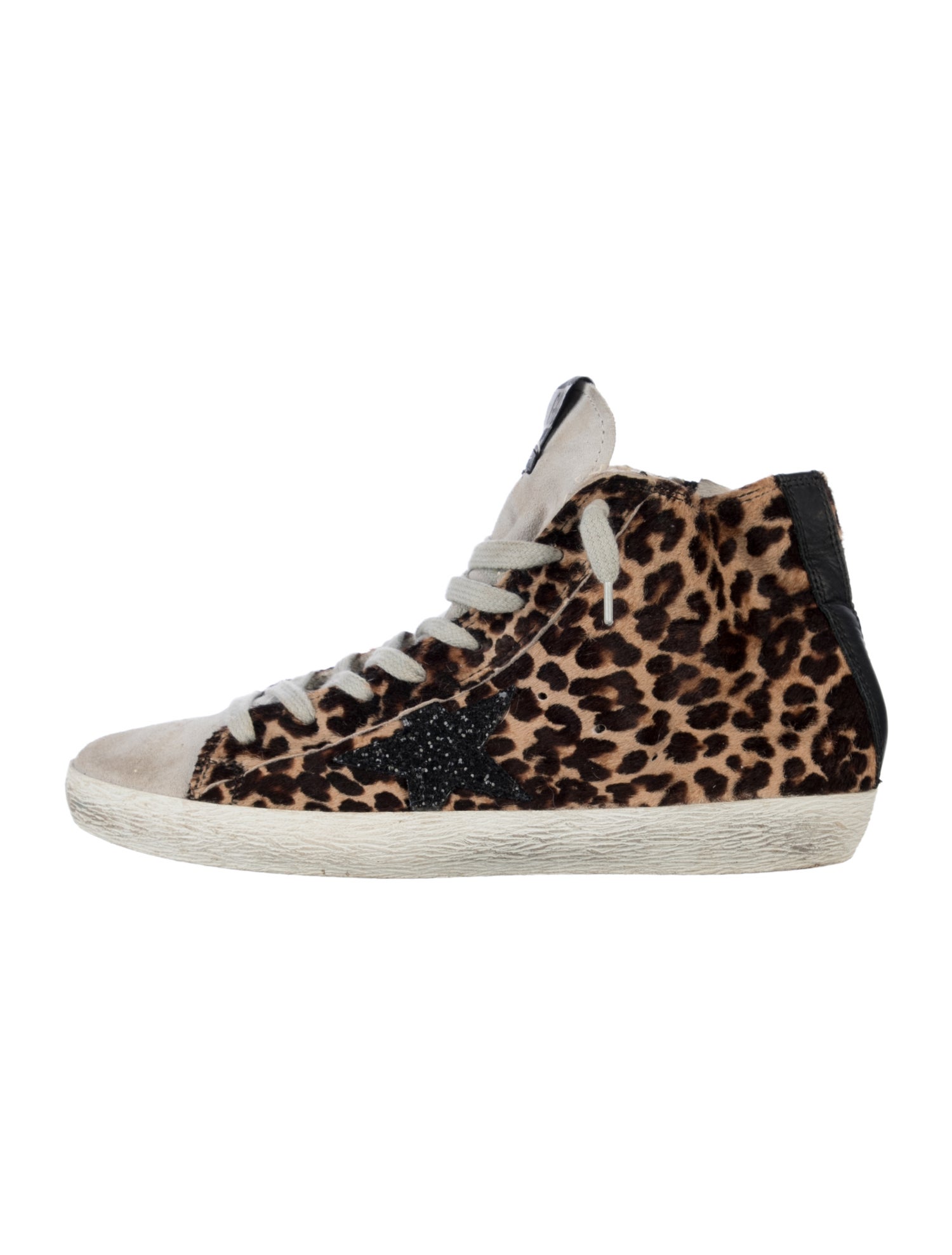 Golden Goose Ponyhair Animal Print Sneakers