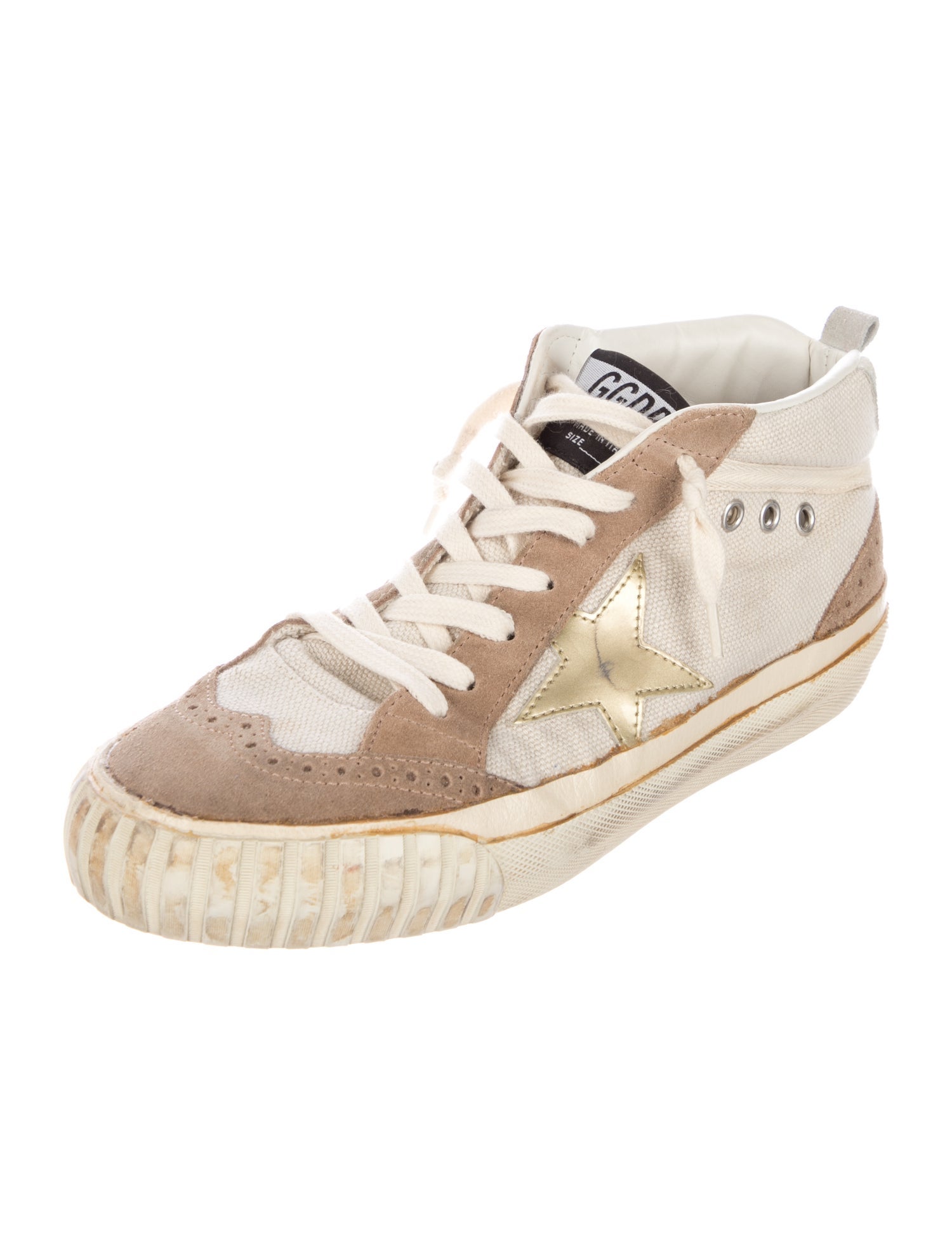 Golden Goose Suede Colorblock Pattern Sneakers
