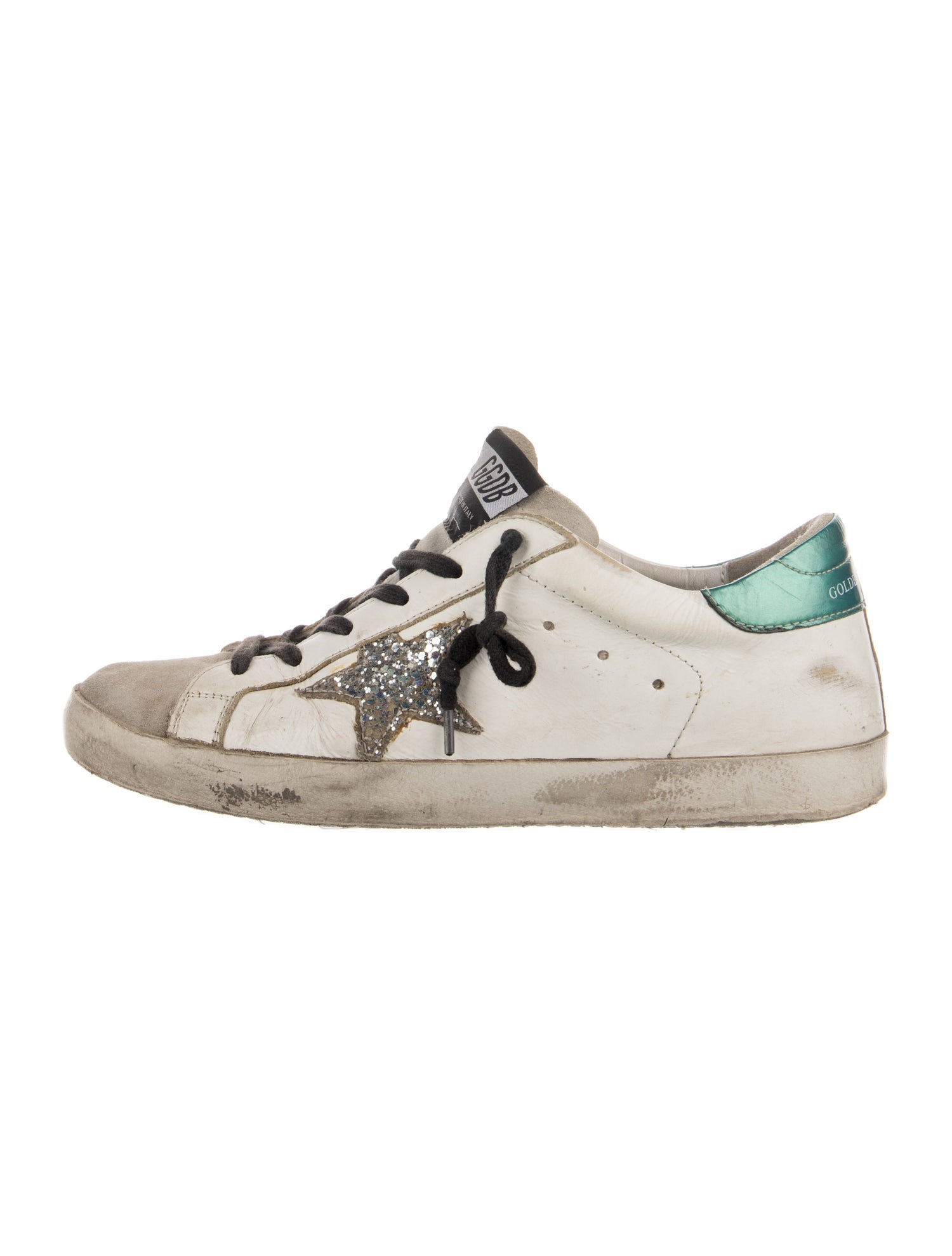Golden Goose Leather Printed Sneakers