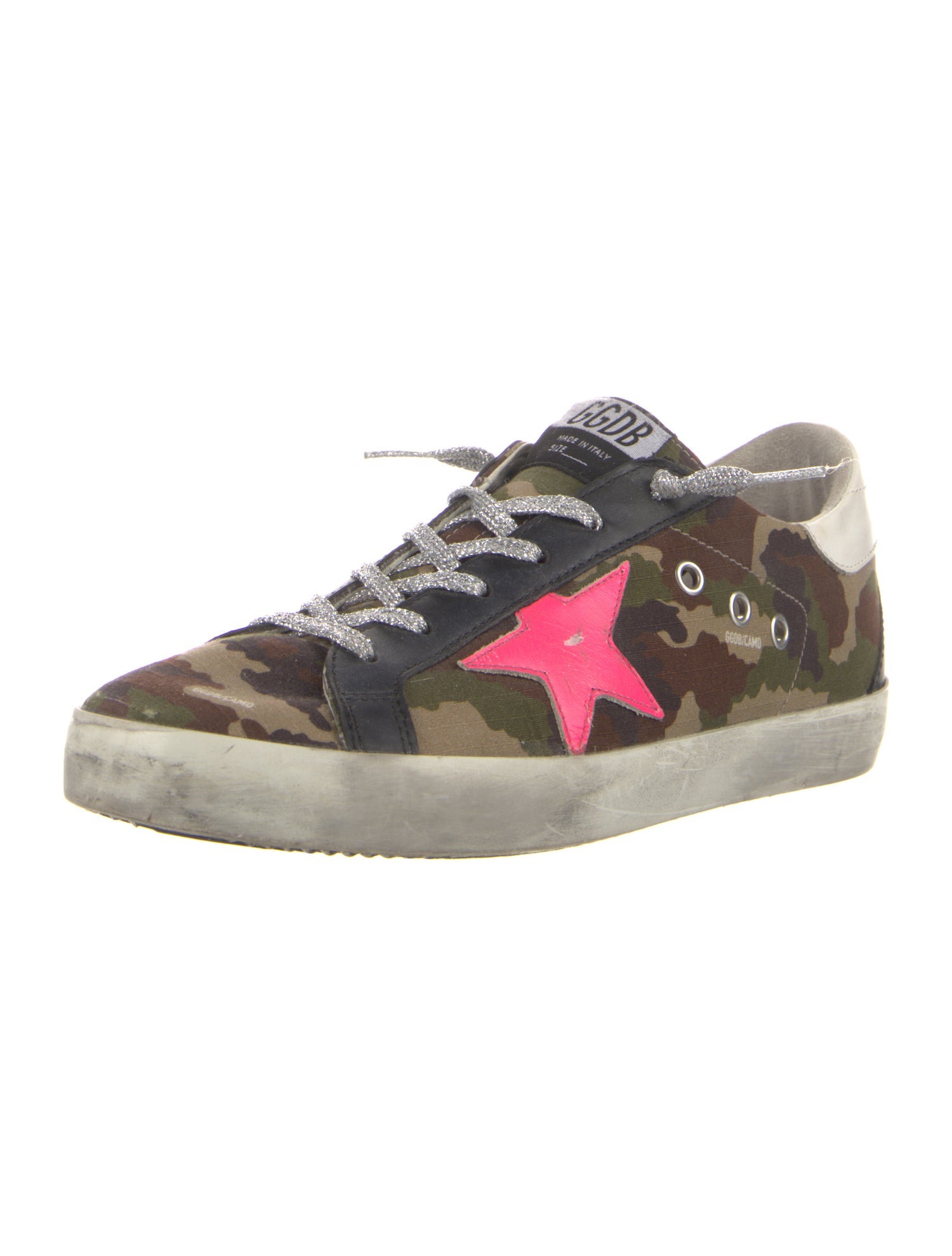 Golden Goose Canvas Printed Sneakers