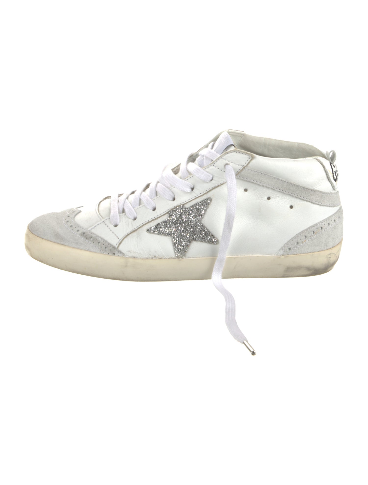 Golden Goose Leather Colorblock Pattern Sneakers