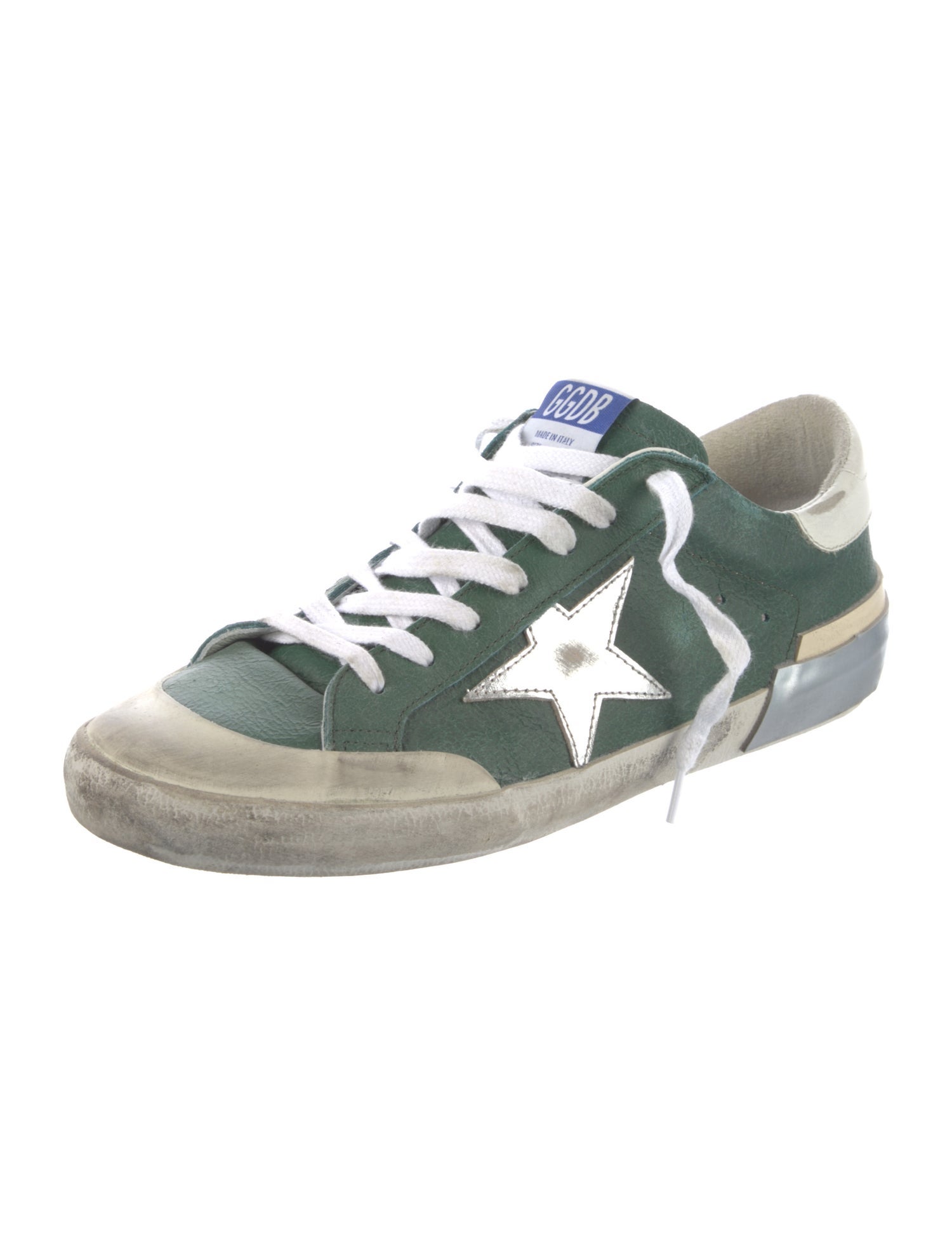 Golden Goose Leather Distressed Accents Sneakers