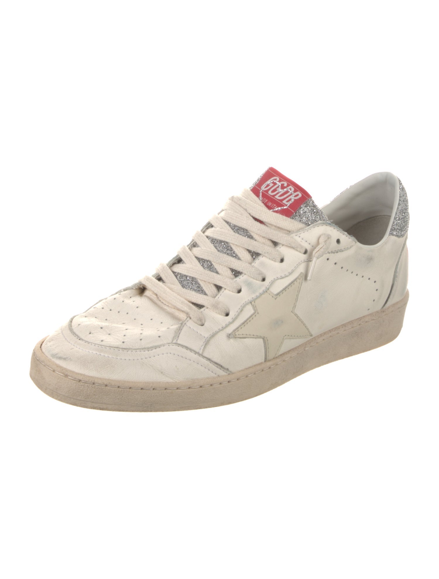 Golden Goose Leather Distressed Accents Sneakers