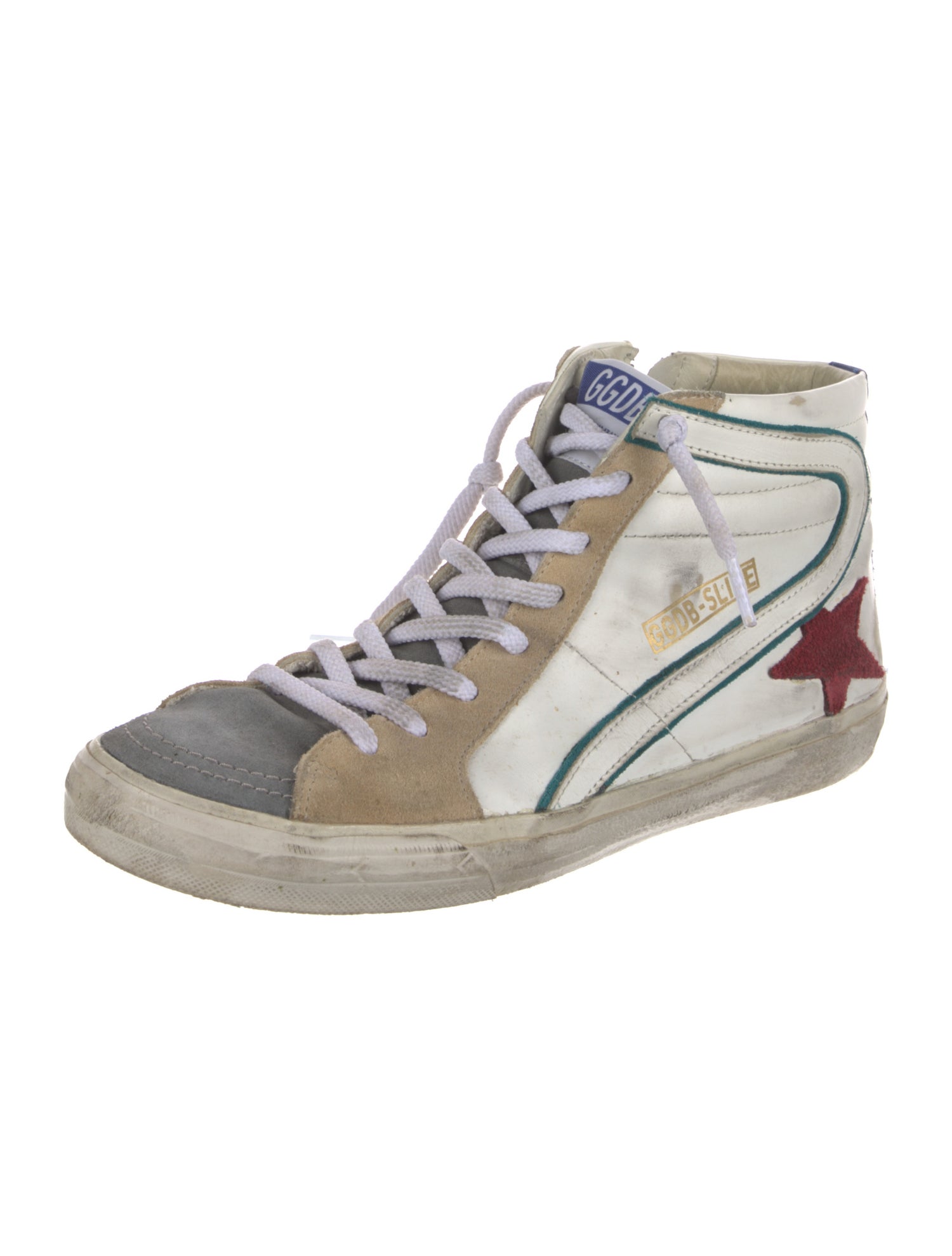 Golden Goose Leather Printed Sneakers