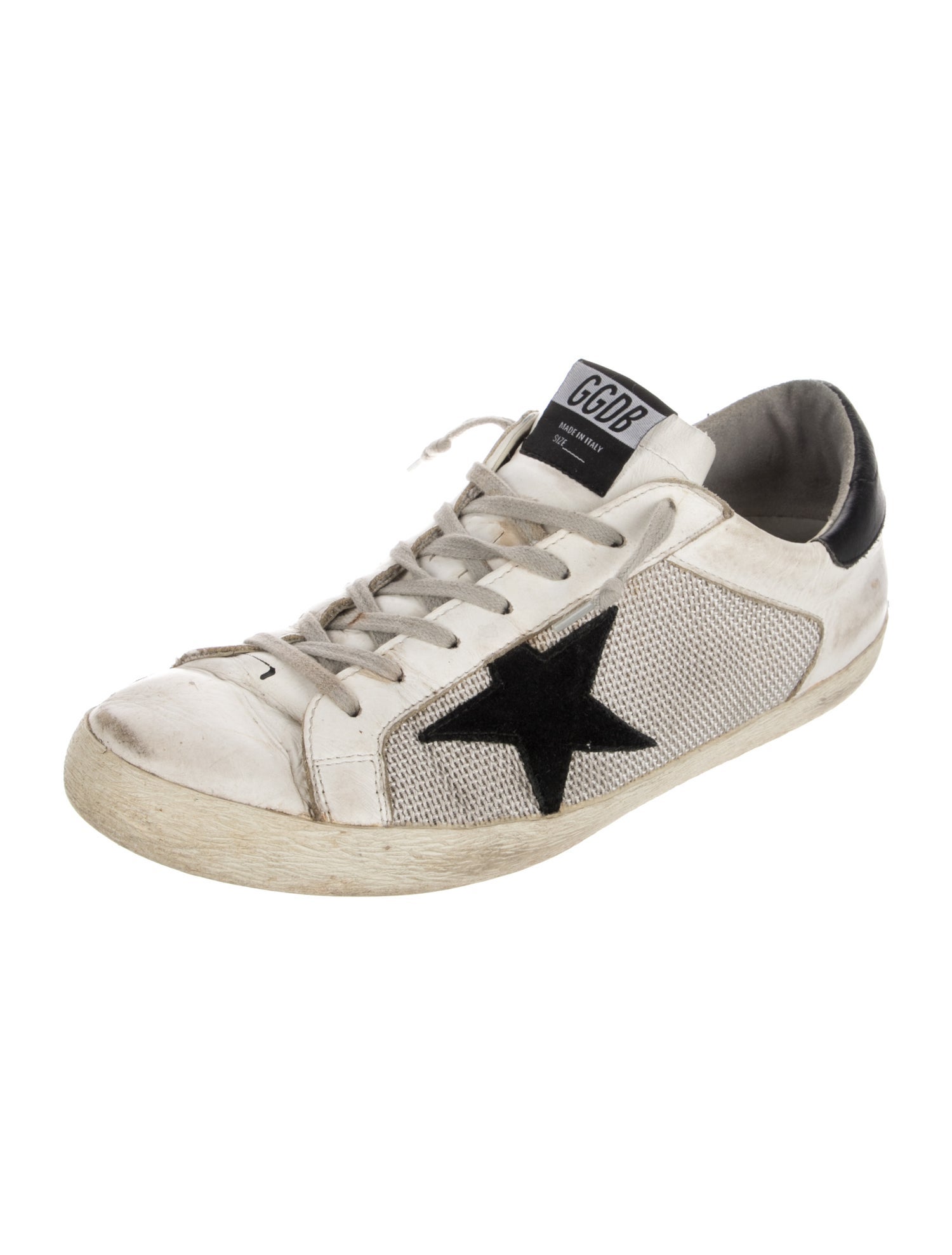 Golden Goose Leather Colorblock Pattern Sneakers