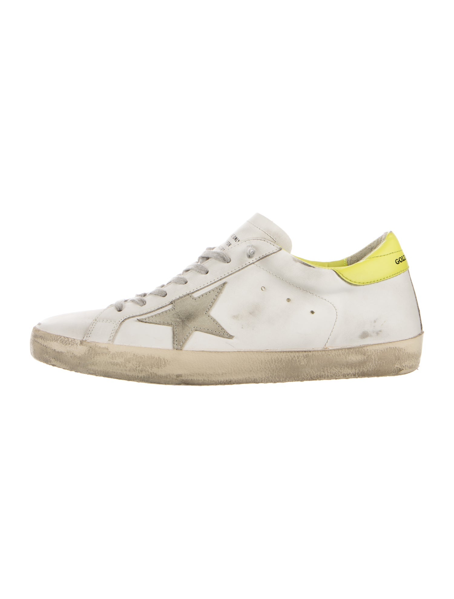Golden Goose Leather Colorblock Pattern Sneakers