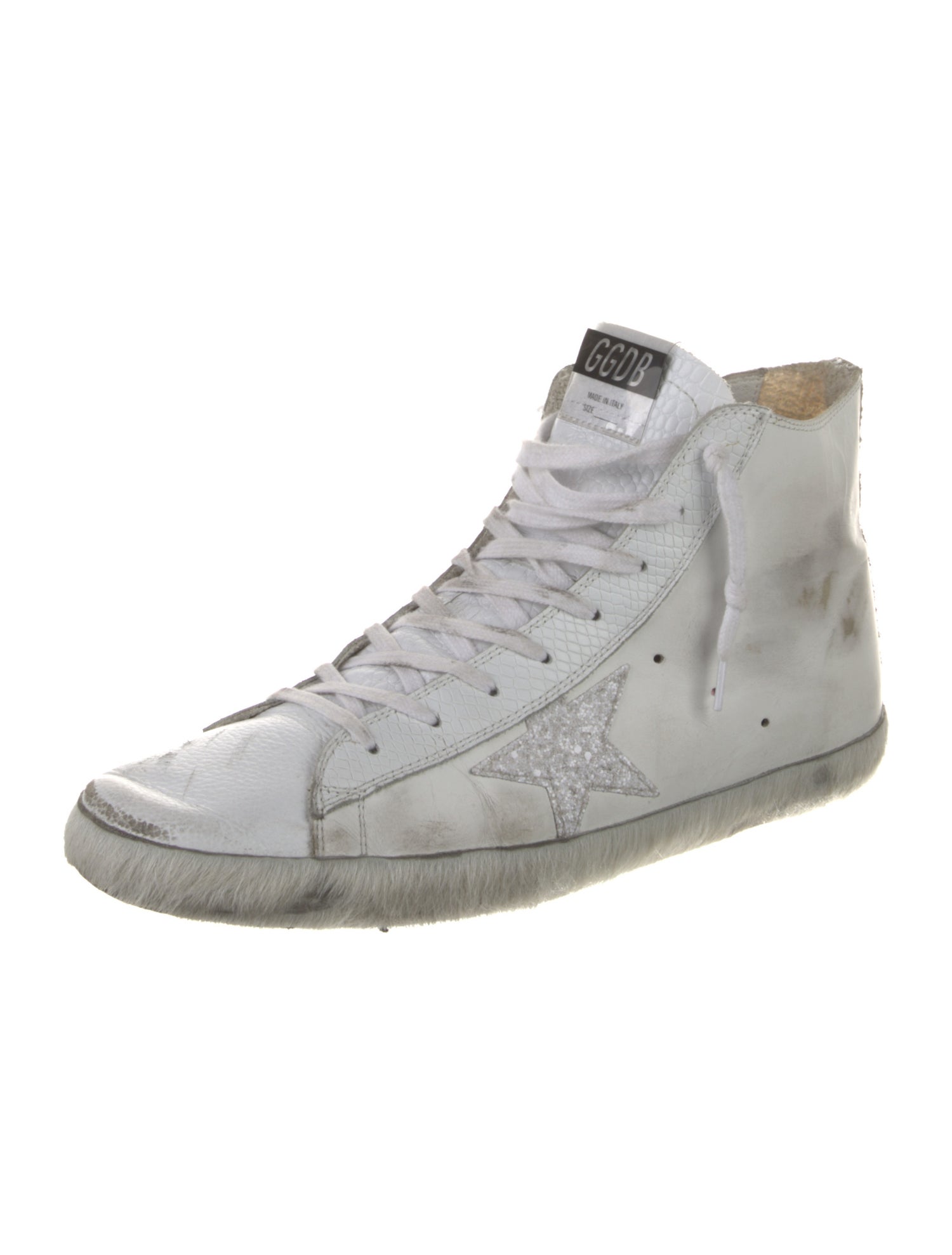 Golden Goose Leather Distressed Accents Sneakers
