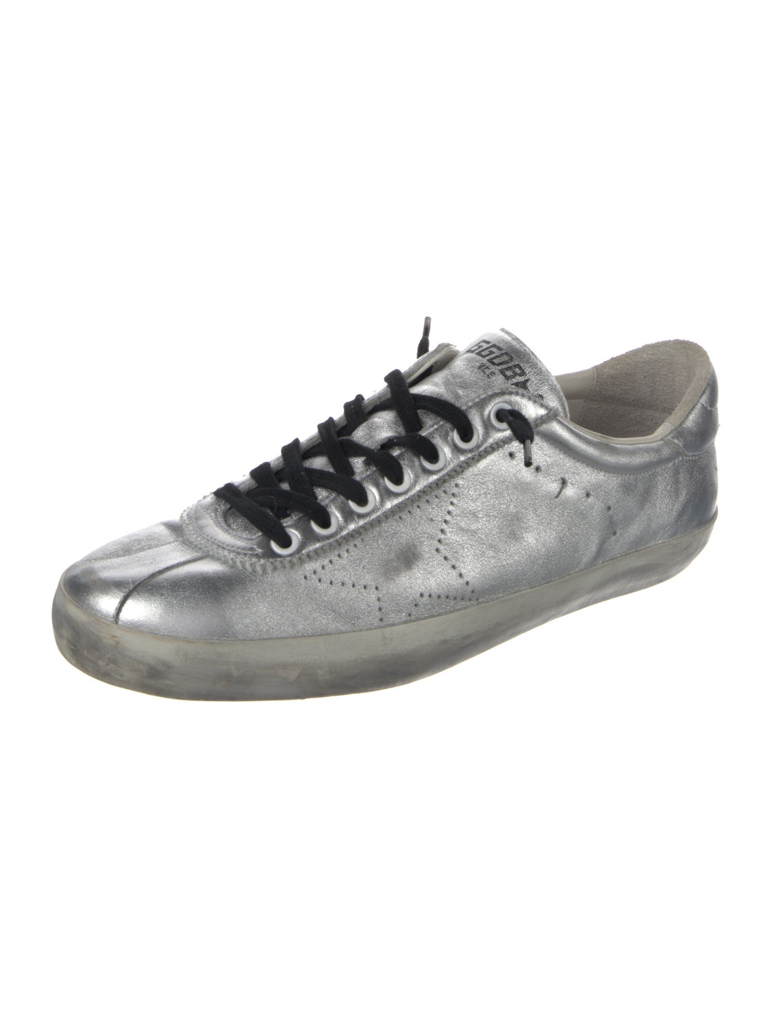 Golden Goose Leather Distressed Accents Sneakers