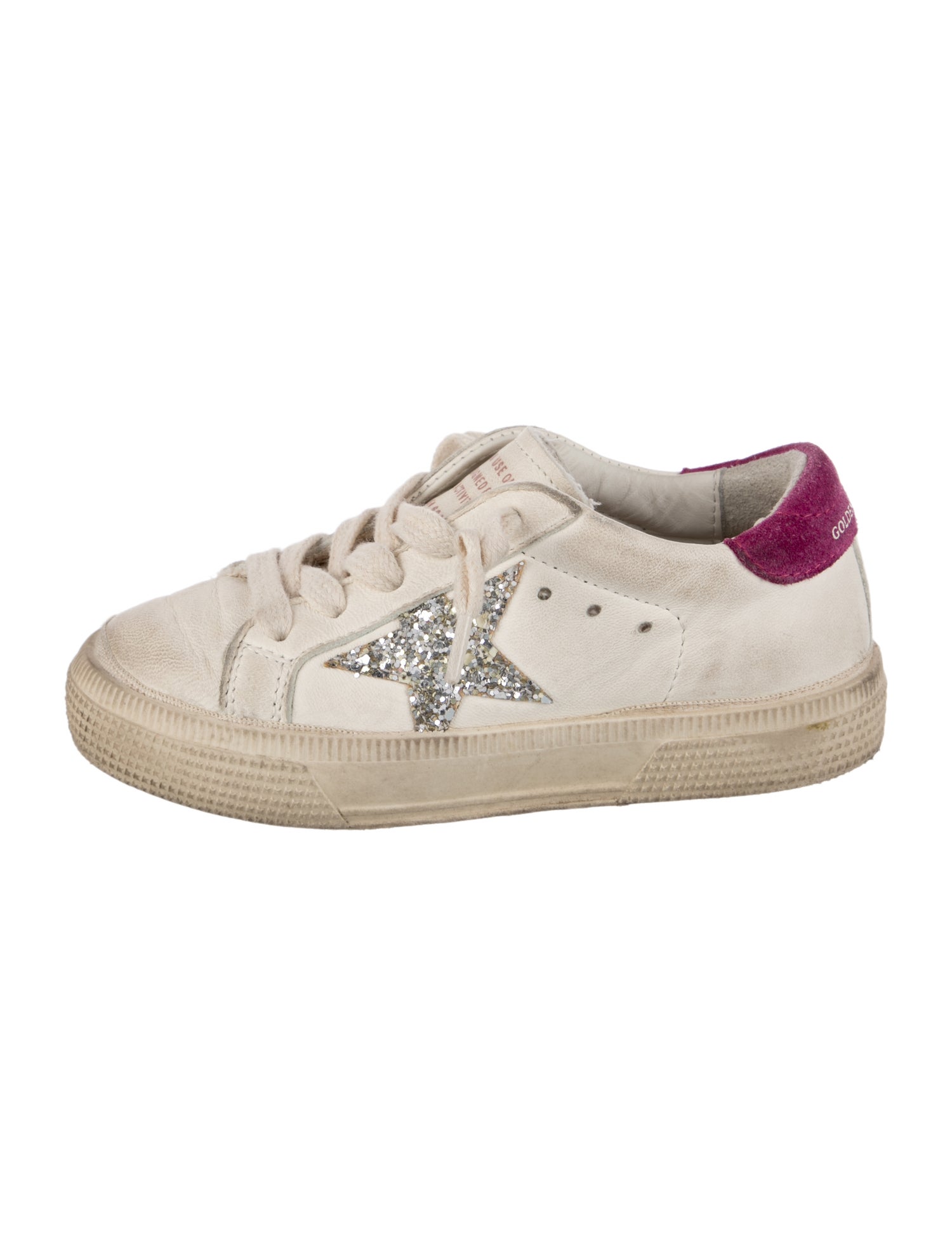 Golden Goose Girls' Glitter Distressed Low-Top Sneakers