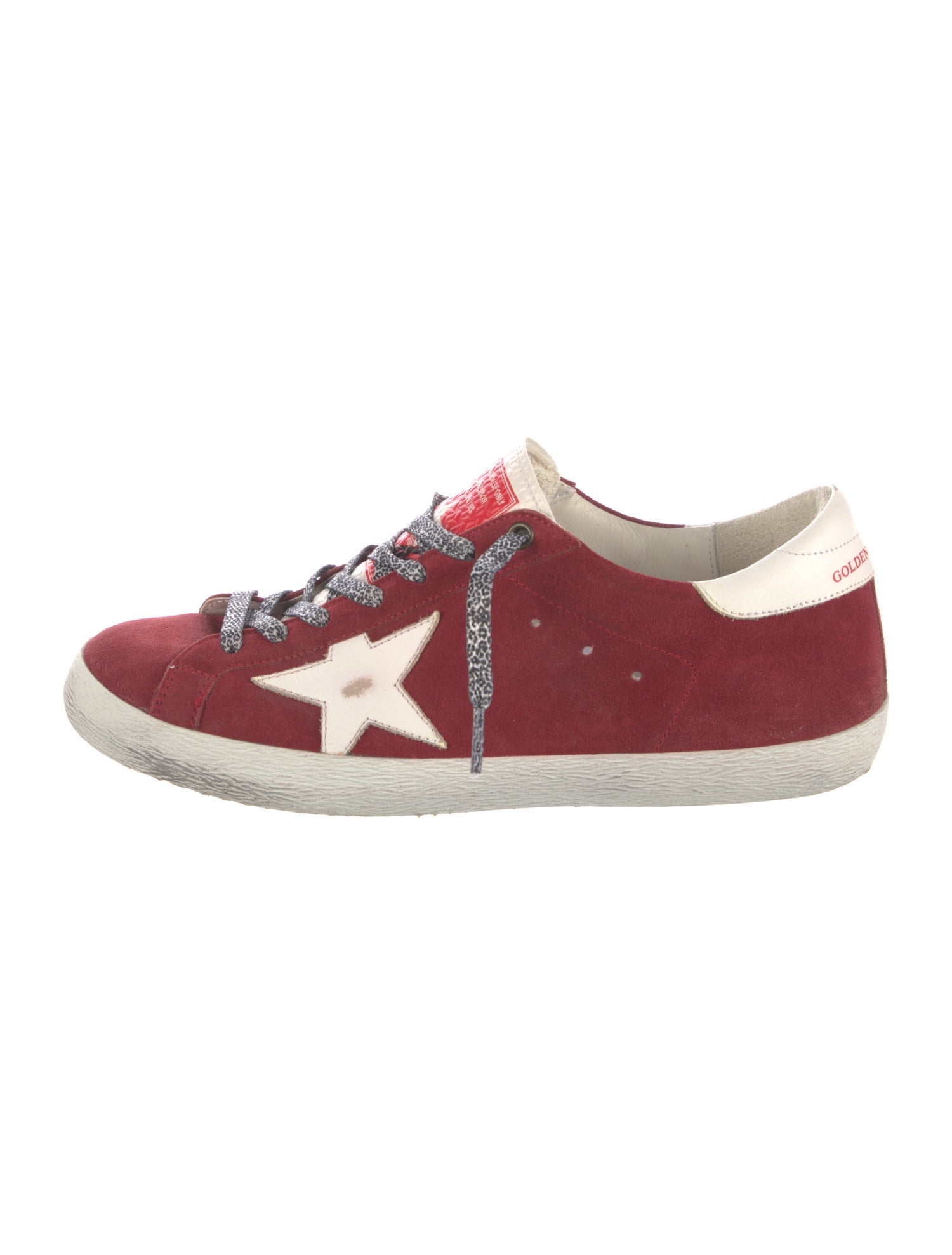 Golden Goose Suede Colorblock Pattern Sneakers