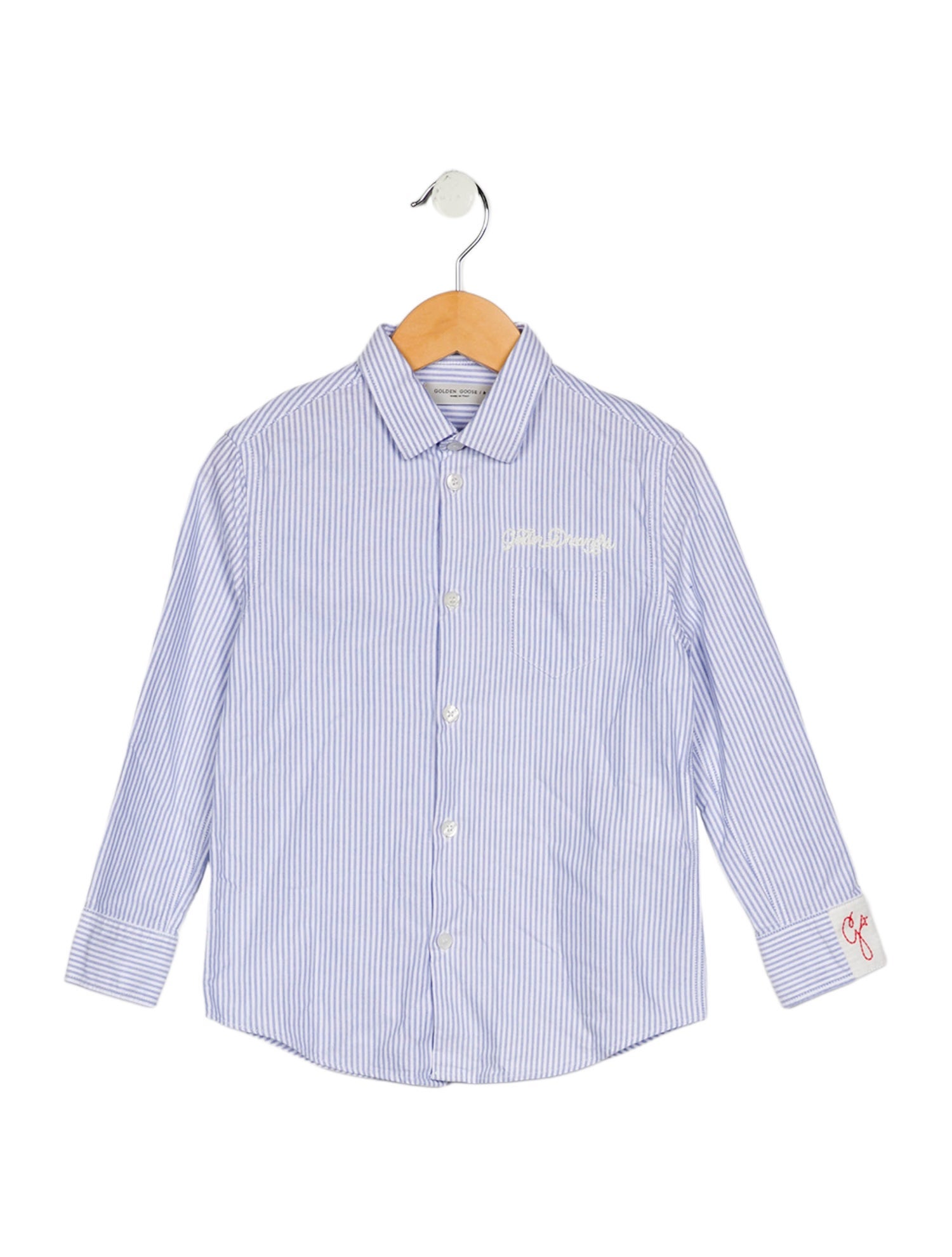 Golden Goose Toddler Boys Pattern Printed Embroidered Dress Shirt