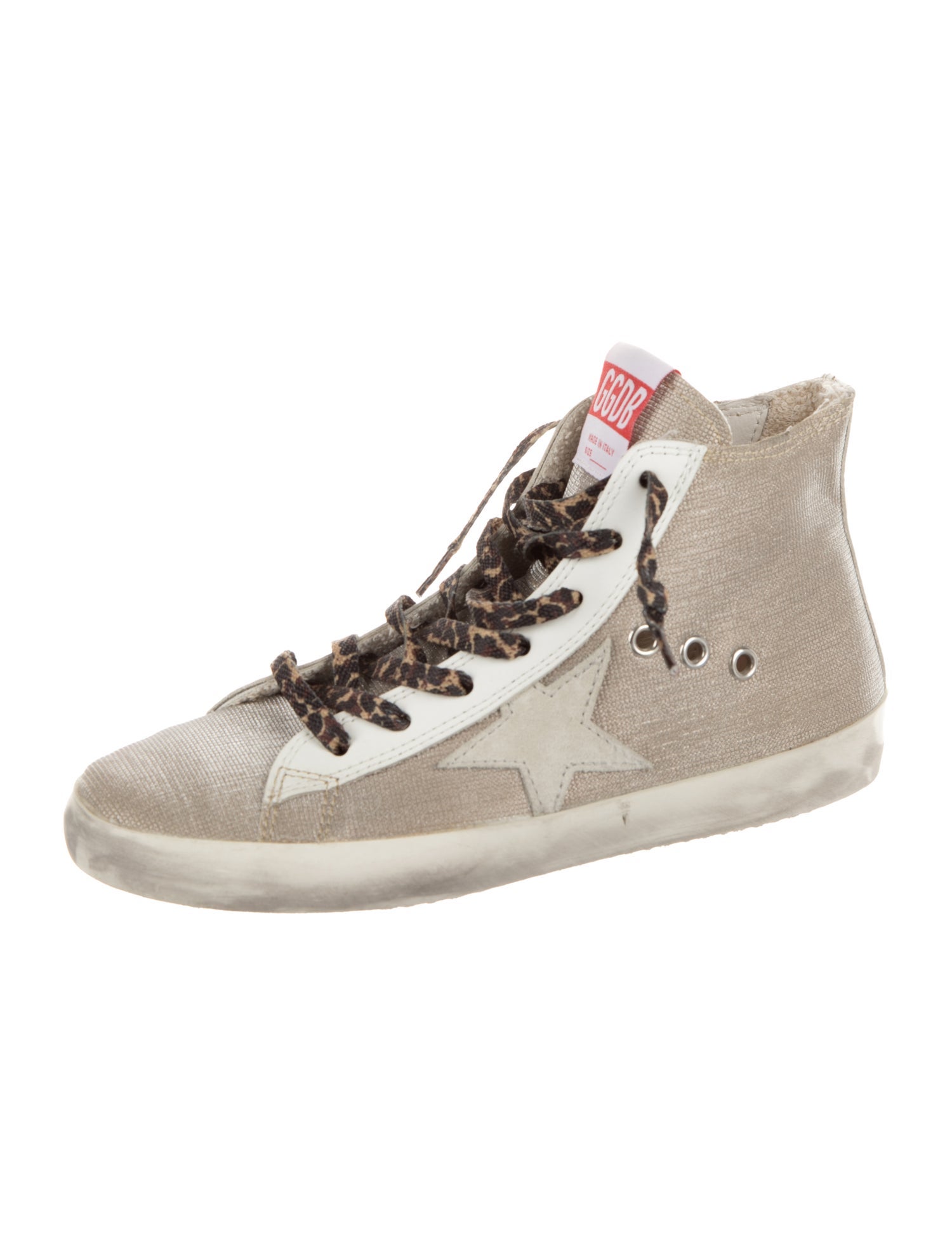 Golden Goose Glitter Accent High Top Sneakers
