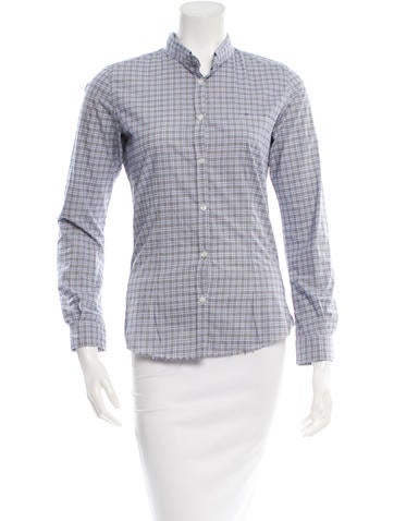 Golden Goose Check Button-Up Top