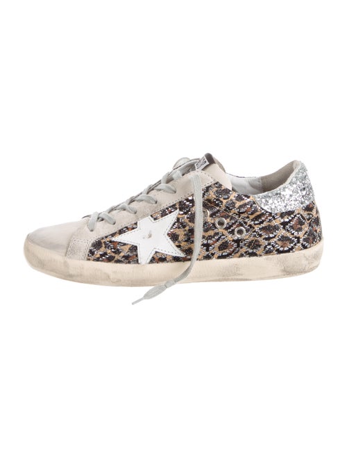 Golden Goose Superstar Glitter Sneakers leopard