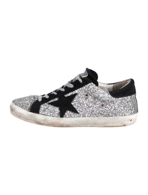 Golden Goose Superstar Glitter Sneakers Silver