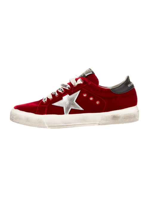 Golden Goose May Velvet Sneakers Red