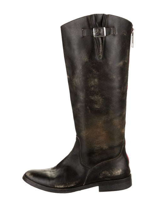 Golden Goose Leather Distressed Boots Brown