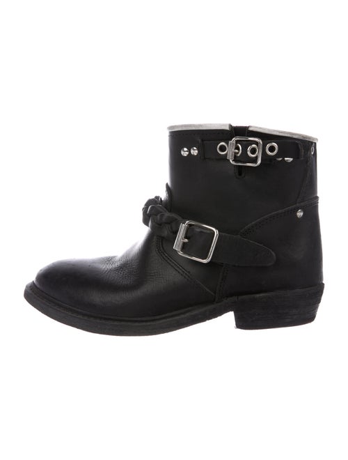 Golden Goose Leather Moto Boots Black