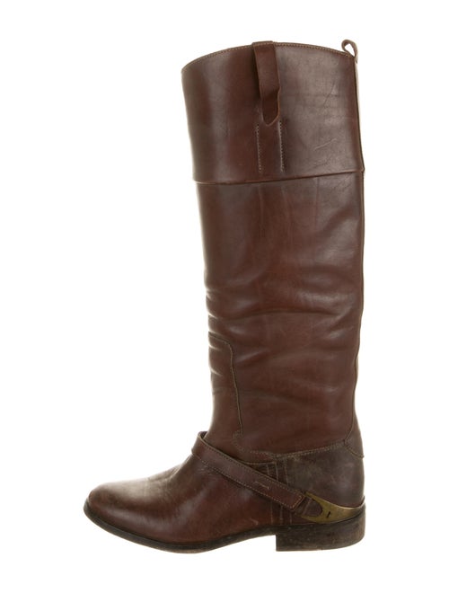 Golden Goose Leather Riding Boots Brown