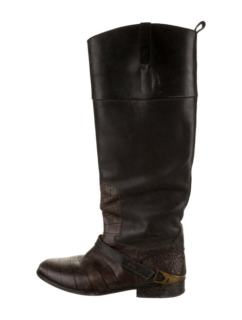 Golden Goose Leather Knee-High Boots Black