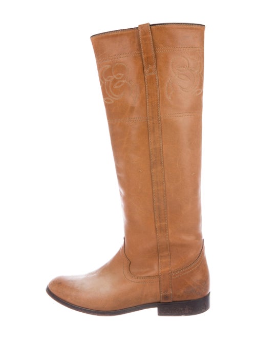 Golden Goose Leather Riding Boots Brown