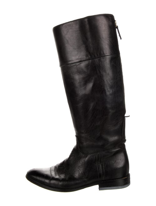 Golden Goose Leather Riding Boots Black