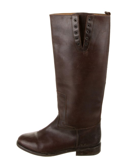 Golden Goose Leather Riding Boots Brown