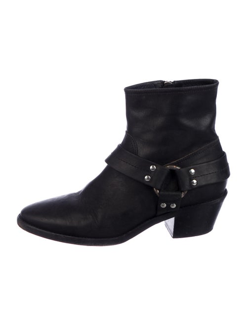 Golden Goose Leather Moto Boots Black