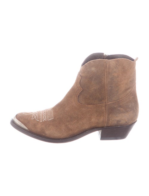 Golden Goose Western Suede Western Boots Brown