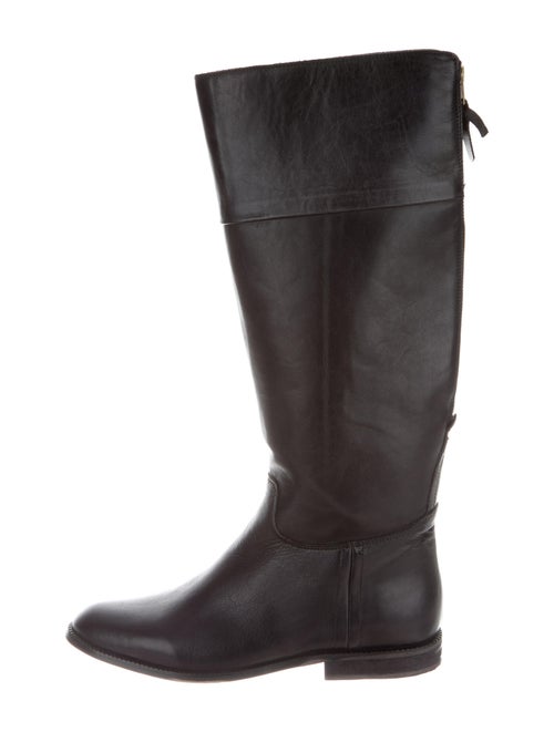 Golden Goose Leather Riding Boots Black