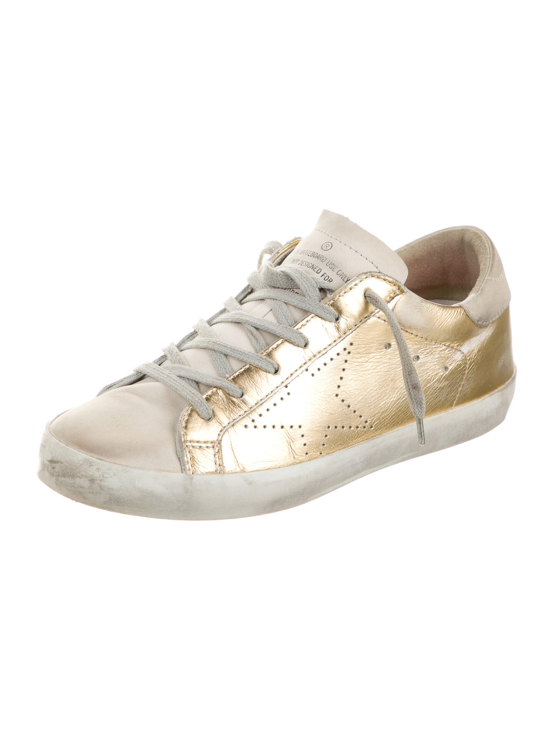 Golden Goose Leather Colorblock Pattern Sneakers