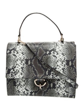 Gavazzeni Embossed Leather Top Handle Bag
